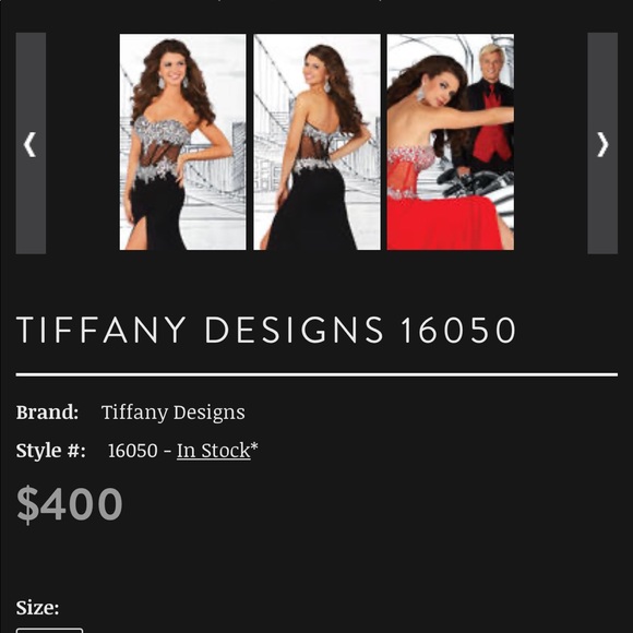 [Tiffany Designs] Red formal gown - Picture 8 of 8